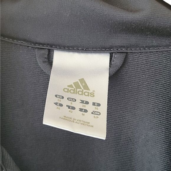 Adidas Gray Jacket with Turquoise Logo - Size Small - Picture 3 of 5